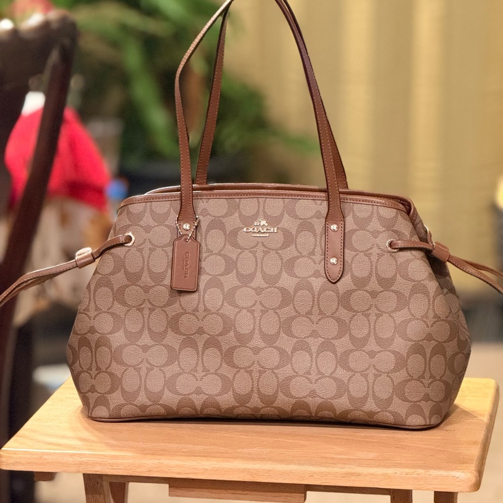 Coach Tan Signature Shoulder Bag